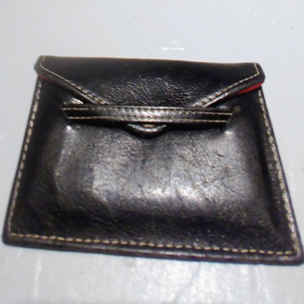 Bloomingdale's Black Leather Card Holder